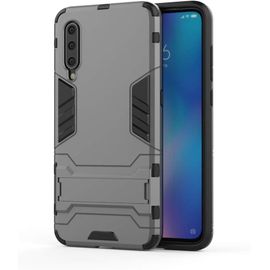 Coque Pour Xiaomi Mi 9, 2 En 1 Armour Style Robuste Hybrides Double Couche Armure Defender Tpu + Pc Hard Coques Case Cover Avec Kickstand Support Pour Xiaomi Mi 9 -Gray