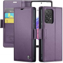 Coque Pour Samsung Galaxy A53 5g, Housse En Cuir Pu Premium Etui À Rabat Pochette De Portefeuille Étui De Protection Pour Samsung Galaxy A53 5g- Violet