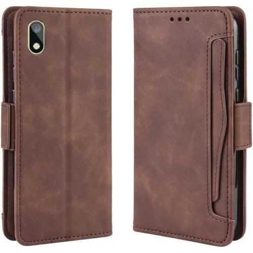 Portefeuille Style Skin Senteuse Cas De Veau Cas D'étui En Cuir Pour Nokia 3.2, Avec Fente De Carte Séparée Noir Color : Brown