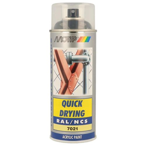 Peinture anthracite brillant MOTIP RAL7021 400ml -aerosol-