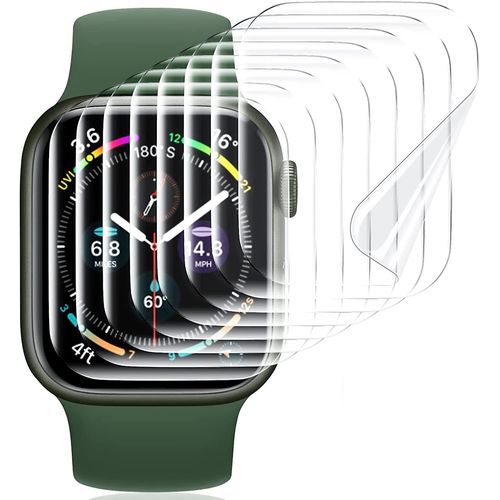 Protection D'écran Uyiton Pour Apple Watch Series 7 41 Mm ¿ Tpu, Hd Transparent, Anti-Traces De Doigts, Lot De 8