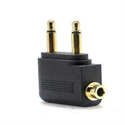 Adaptateurs de casque plaqués or de qualité supérieure pour l'audio en avion - Lot de 5