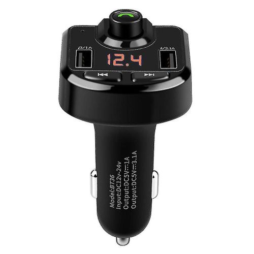 Transmetteur Fm Sans Fil, Chargeur De Voiture, Lecteur Mp3 Avec Deux Ports Usb Et Fonction Mains Libres