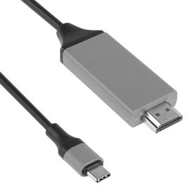Câble USB Type-C vers HDMI 2 m pour MacBook, Huawei, HP, Dell, Lenovo, ASUS, Google et téléphones portables