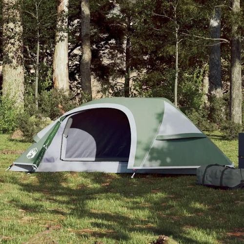 Tente De Camping À Dôme 1 Personne Vert Imperméable