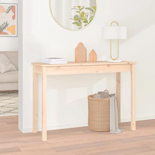 Table Console 110x40x75 Cm Bois Massif De Pin