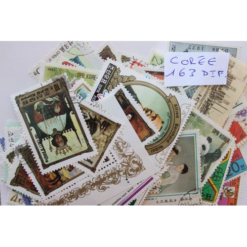 Corée 163 Timbres Différents