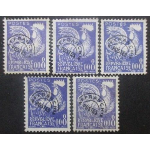 France Préoblitéré N°119 X 5 Sans Gomme