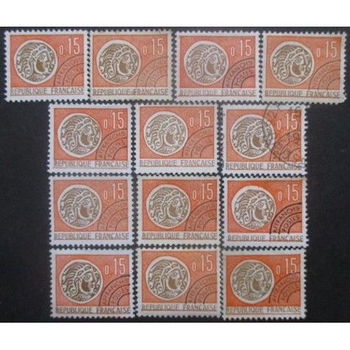 France Préoblitéré N°124 X 13 Sans Gomme