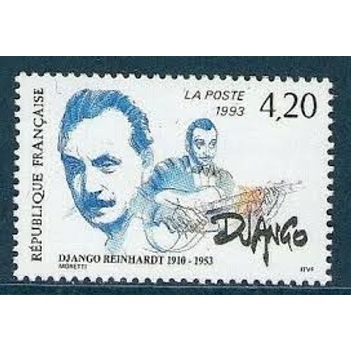 40ème Anniversaire De La Mort Du Compositeur Et Guitariste Django Rheinardt Année 1993 N° 2810 Yvert Et Tellier Luxe