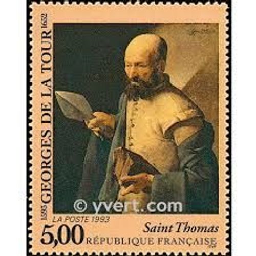 400ème Anniversaire De La Naissance De Georges De La Tour : Saint Thomas Année 1993 N° 2828 Yvert Et Tellier Luxe