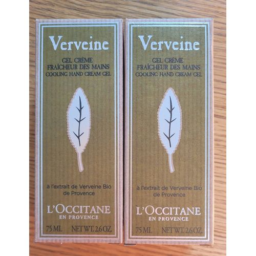L'occitane Gel Crème Fraîcheur Verveine 75 Ml Lot De 2 
