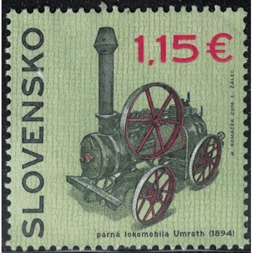 Slovaquie 2016 Oblitéré Used Locomotive À Vapeur Umrath Y&t Sk 687 Rp349