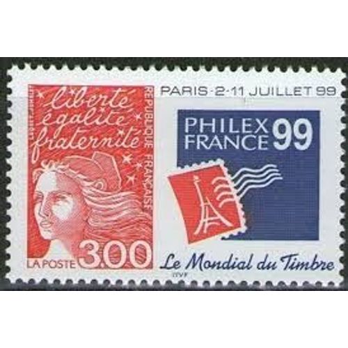Exposition Philatélique Mondiale "Philexfrance99" Avec La Marianne De Luquet Année 1997 N° 3127 Yvert Et Tellier Luxe