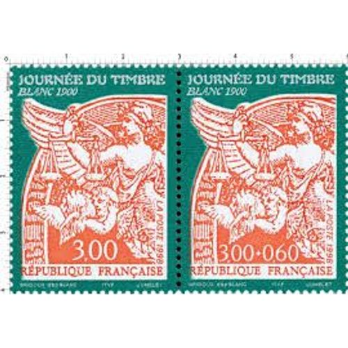 Journée Du Timbre "Blanc 1900" La Paire Année 1998 N° 3136 Yvert Et Tellier Luxe