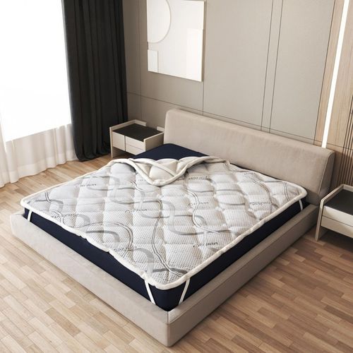 The White Stone Topper 160 x 190 cm | Correcteur de Matelas Ergonomique | Hauteur 5 cm | Tissu Respirant, Antiallergique