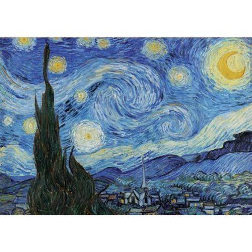 Puzzle Adulte 1000 Pieces La Nuit étoilée - Set Collection Peinture + Carte tigre