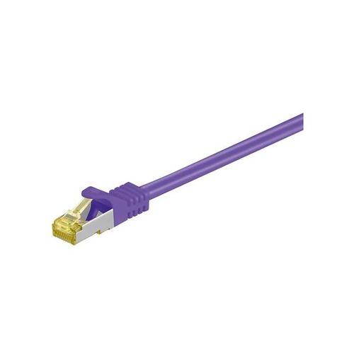 Goobay Câble Réseau CAT 7 S/FTP (PIMF) LSZH Halogen Free 2 x RJ45 CAT 6a 7,5 m Violet