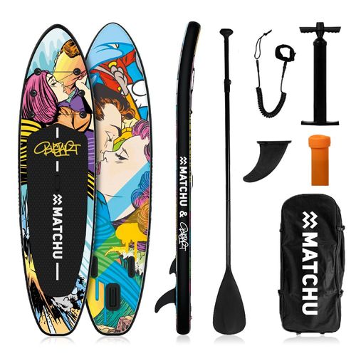 Bustart X Matchu - Art Collection - Stand Up Paddle Gonflable - 320x81x15 Cm