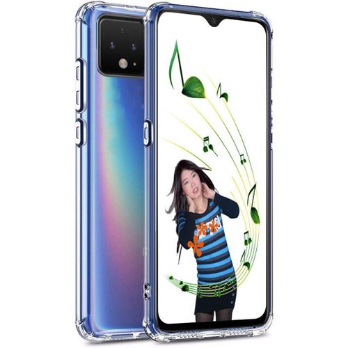 Coque Pour Google Pixel 4,Soft Shell Haut Transparent,Airbag Aux Quatre Coins,Antipoussière,Etui De Téléphone Anti-Chute