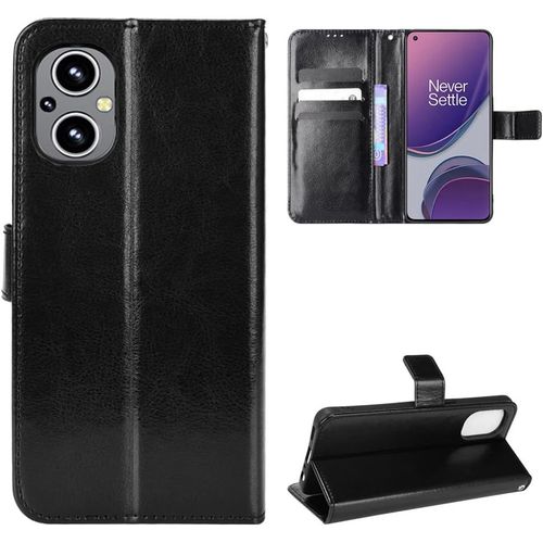 Coque Pour Oneplus Nord N20 5g .Coques Oneplus Nord N20 5g Étui En Cuir Avec Boucle Magnétique Flip Cover Avec Fente Pour Carte Intégrée Fonction Support Film Tpu Soft Shell Case Cover Bla