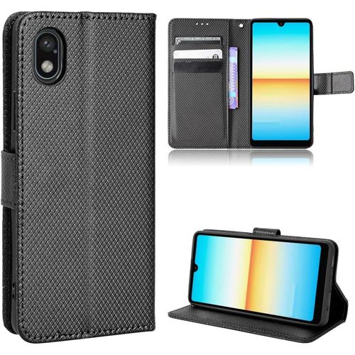 Coque Pour Sony Xperia Ace Iii .Coques Sony Xperia Ace Iii Pu Cuir Case Coque Housse À Rabat Magnétique Boucle Flip Cover Fente Carte Intégrée Fonction Support Film Tpu Soft Shell Cover Bla
