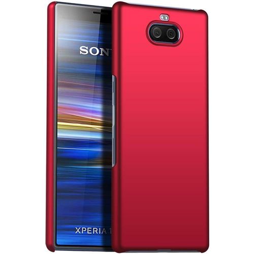 Coque Pour Sony Xperia 10 Plus,Ultra Mince Anti-Chute Coquille Dure Ultra-Mince De Haute Qualité Résistance Aux Rayures De Surface Etui Pour Téléphone Portable Rouge