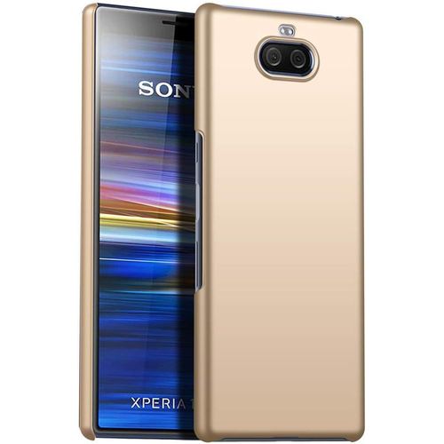 Coque Pour Sony Xperia 10 Plus,Ultra Mince Anti-Chute Coquille Dure Ultra-Mince De Haute Qualité Résistance Aux Rayures De Surface Etui Pour Téléphone Portable D'or