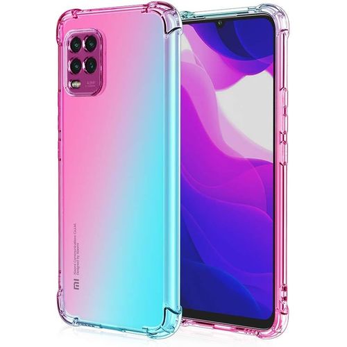 Coque Pour Xiaomi Mi 10 Lite 5g/Xiaomi Mi 10 Youth 5g, Renforcer La Version Avec Quatre Angles - Souple Silicone Étui Protecteur Housse Etui De Téléphone Anti-Chute Rose/Vert