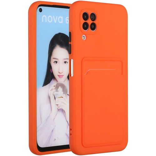 Compatible Avec Coque Huawei Mate 30 Pro Protecteur D'écran Ultra Fine Souple Tpu Silicone Anti Choc Bumper Cover Avec Fente Pour Carte Housse Protection Orange