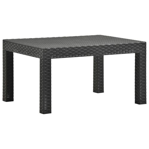 Table De Jardin Anthracite 58x58x41 Cm Pp Rotin
