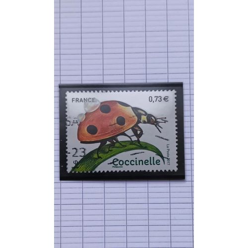 L140 -- Timbre Oblitéré France N ° 5147 -- Année 2017 -- " Série Nature De France , Faune, Insecte De Jardin, La Coccinelle ".