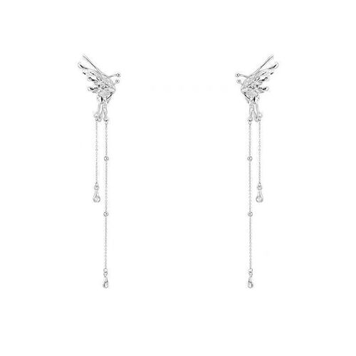 Boucles D'oreilles Longues, Adaptées Aux Personnes Sans Oreilles Percées, Boucles D'oreilles Longues Et Fines