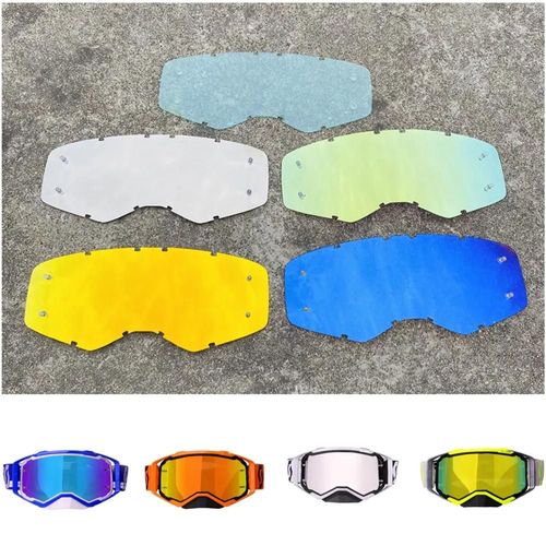 Verres De Lunettes De Soleil Scott Pour Moto, Dirt Bike, Accessoires De Casque, Couleur Or, Bleu, Argent, Transparent