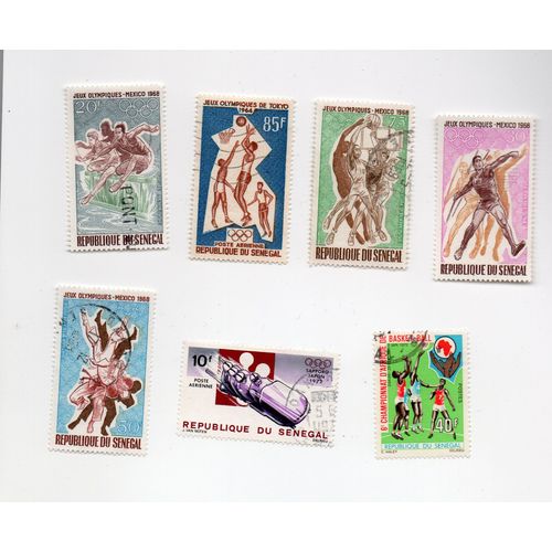 Sénégal- Lot De 7 Timbres Oblitérés- Jeux- Sports