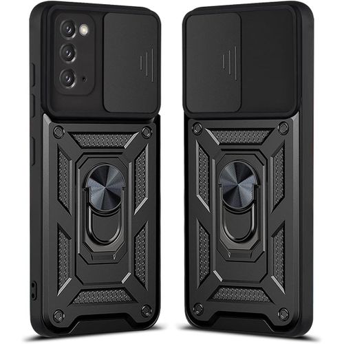 Coque Samsung Galaxy Note20,Étui Qualité Militaire Rotatif Anneau Support Voiture Magnétique Antichoc Housse Etui Pour Samsung Galaxy Note20 6.7"" -Le Noir