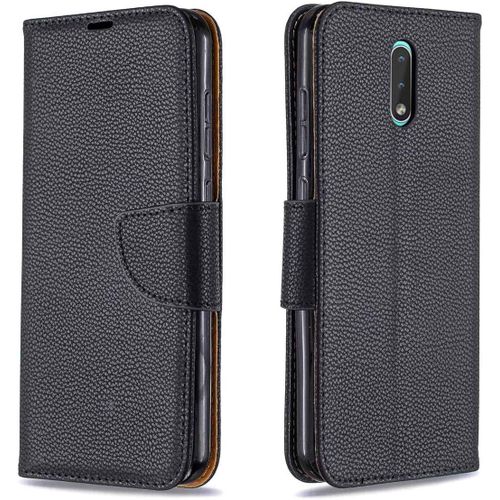 Coque Nokia 2.3 Housse En Cuir Portefeuille Pochette Carte Fente Protecteur Flip Cover Antichoc Étui À Rabat Coque De Protection Pour Nokia 2.3 6.2"" Noir