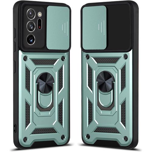 Coque Samsung Galaxy Note20 Ultra,Étui Qualité Militaire Rotatif Anneau Support Voiture Magnétique Antichoc Housse Etui Pour Samsung Galaxy Note20 Ultra 6.9"" -Vert