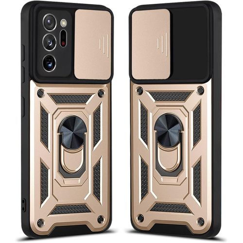 Coque Samsung Galaxy Note20 Ultra,Étui Qualité Militaire Rotatif Anneau Support Voiture Magnétique Antichoc Housse Etui Pour Samsung Galaxy Note20 Ultra 6.9"" -Or