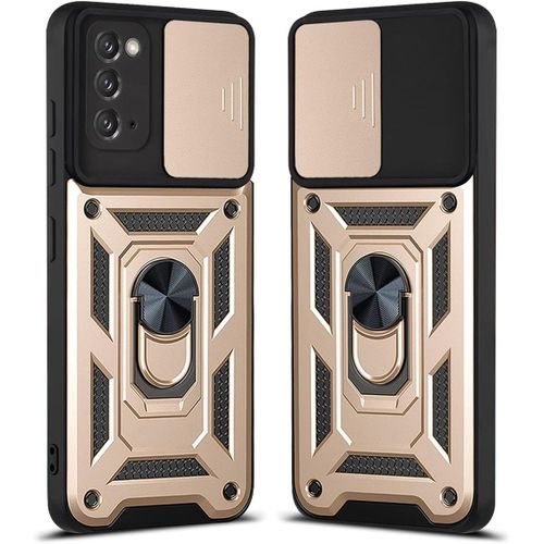 Coque Samsung Galaxy Note20,Étui Qualité Militaire Rotatif Anneau Support Voiture Magnétique Antichoc Housse Etui Pour Samsung Galaxy Note20 6.7"" -Or