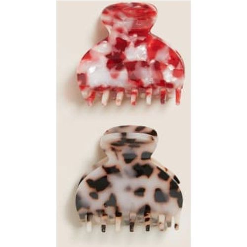 Lot De 2 Barrettes À Motif Écaille De Tortue Et Bouledogue - Blanc