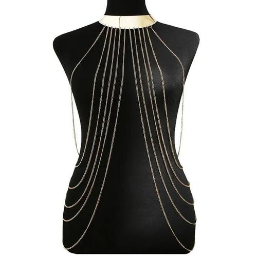 Bijou Tour De Cou Avec Chaines De Corps Doré - Bcha001gld Couleur : Doré