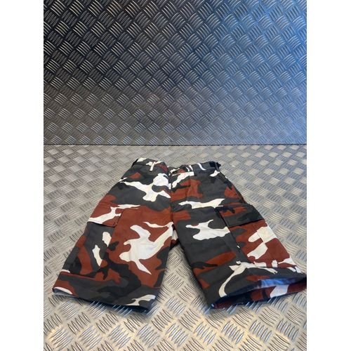 Short Bermuda Mil-Tec Camo Rouge Neuf Taille Enfant 152 L 12ans