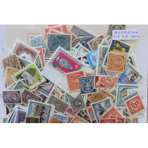 Autriche 502 Timbres Neufs Différents