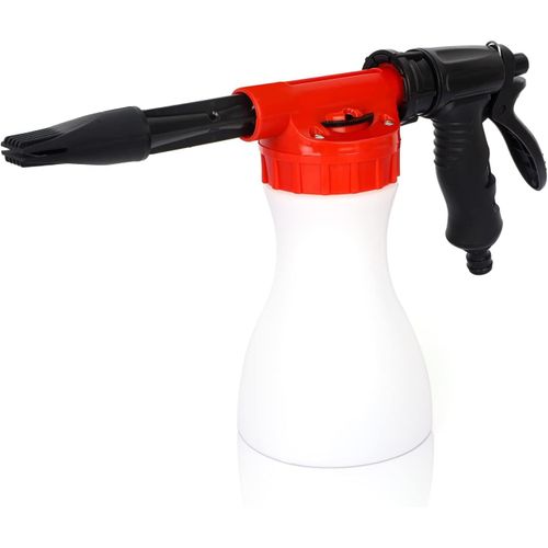 Mousse Gun, Pistolet de pulvérisation réglable de 900 ml connecté au tuyau d'arrosage universel, Pistolet de pulvérisation pour voiture, nettoyage de maison, arrosage de jardin