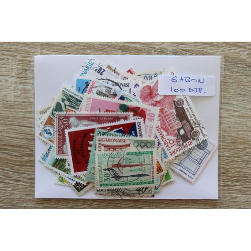Gabon 100 Timbres Différents