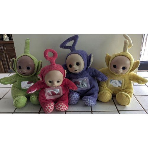 Lot De 4 Peluches Assises Télétubbies Vintage