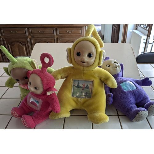 Lot De 4 Peluches Télétubbies Vintage