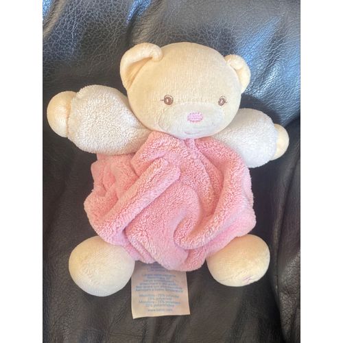 Kaloo Collection Plume Doudou Ours Rose Beige Blanc 18cm