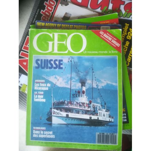 Geo 103 De 1987 Suisse,Nicaragua,Lac Tchad,Superlasers